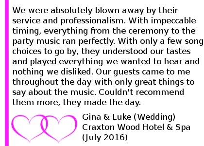 Craxton Wood Wedding DJ Review